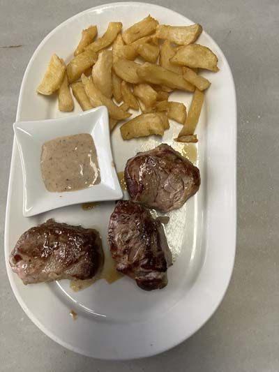 Solomillo de cerdo con patatas