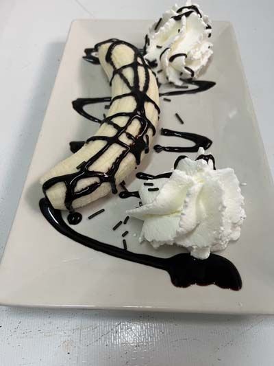 Plátano con chocolate