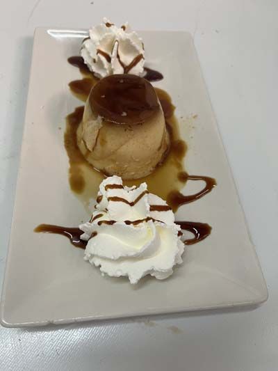 Flan con nata